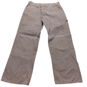 Schmidt Workwear Mens Brown Canvas Carpenter Pants Utility 36x30 19R248 7P